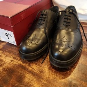 Bally Men's Derby Black Lace up Shoes Size 9.5 Us 10 artic grip